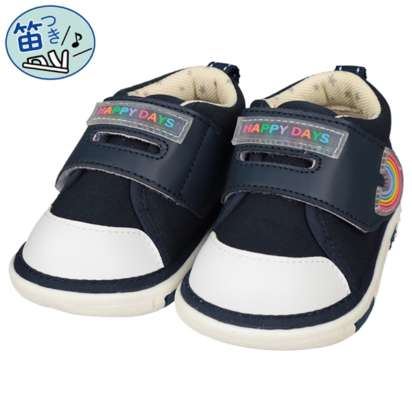 【SALE】[12.0～14.0cm]笛付きシューズ　ネイビー ネイビー 12.0cm