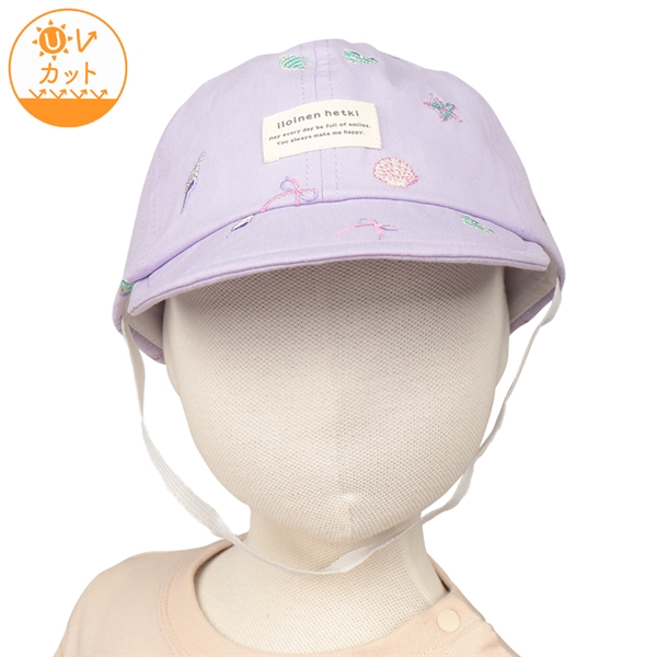 【再値下】【SALE】[48～54cm]キャップ　総柄刺しゅう　パープル パープル 48~50cm