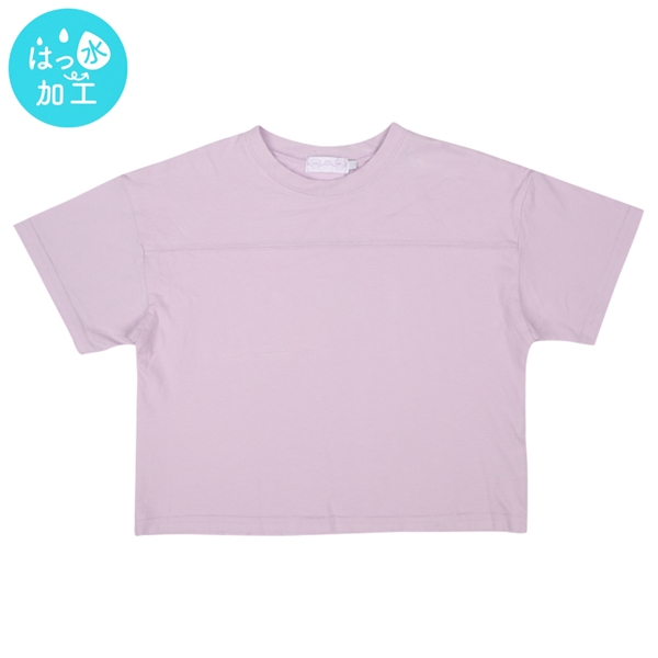 【SALE】[キッズ]お悩み助け隊　半袖Tシャツ　はっ水（綿100％)　パープル パープル 130cm
