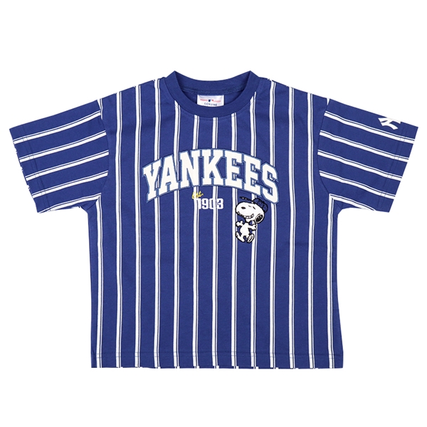 【SALE】[キッズ]半袖Ｔシャツ  ヤンキース×スヌーピー ネイビー ネイビー 100cm