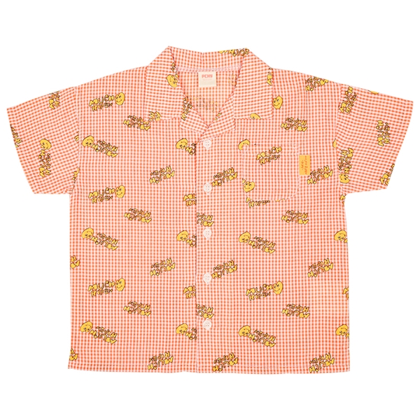 【SALE】[キッズ]チェック開襟シャツＰＣＨＹ×mahochan オレンジ オレンジ 100cm