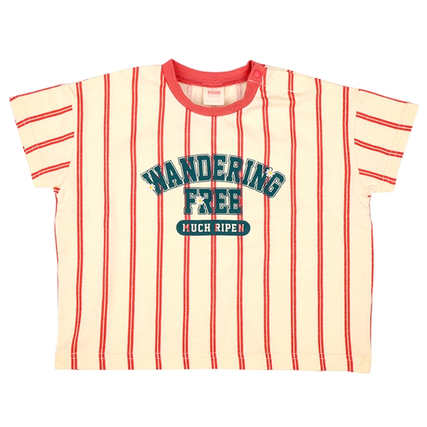 【SALE】[ベビー]ストライプＴシャツＰＣＨＹ×mahochan オレンジ オレンジ 80cm