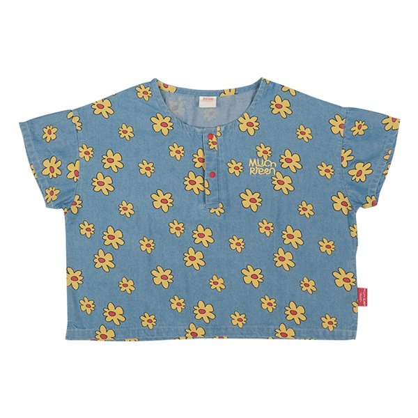 【SALE】[キッズ]抜染デニムＴシャツＰＣＨＹ×mahochan サックス サックス 100cm