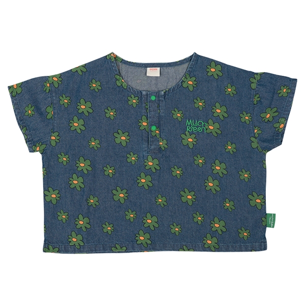【SALE】[キッズ]抜染デニムＴシャツＰＣＨＹ×mahochan ブルー ブルー 100cm