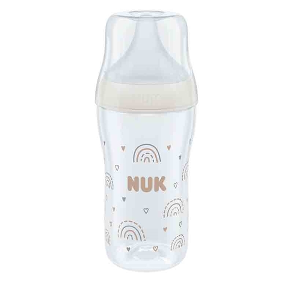 パーフェクトマッチ ほ乳びん プラスチック製 260ml レインボー 適温目盛り付き 260ml