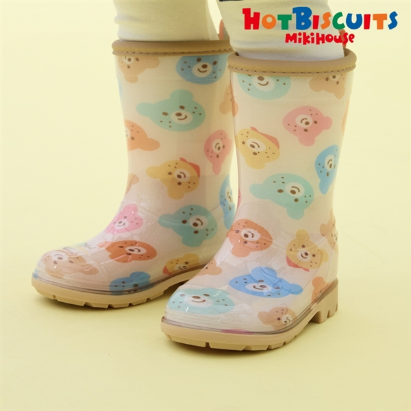 [13.0～18.0cm] レインブーツ ベージュ　[ミキハウス　ホットビスケッツ] ベージュ 13.0cm