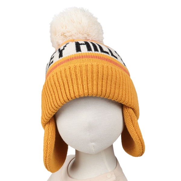[50~54cm]ニット帽子アメコミ風 イエロー イエロー 50~52cm