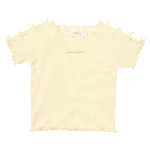 【SALE】[キッズ]リボンリブＴシャツ オフホワイト オフホワイト 120cm
