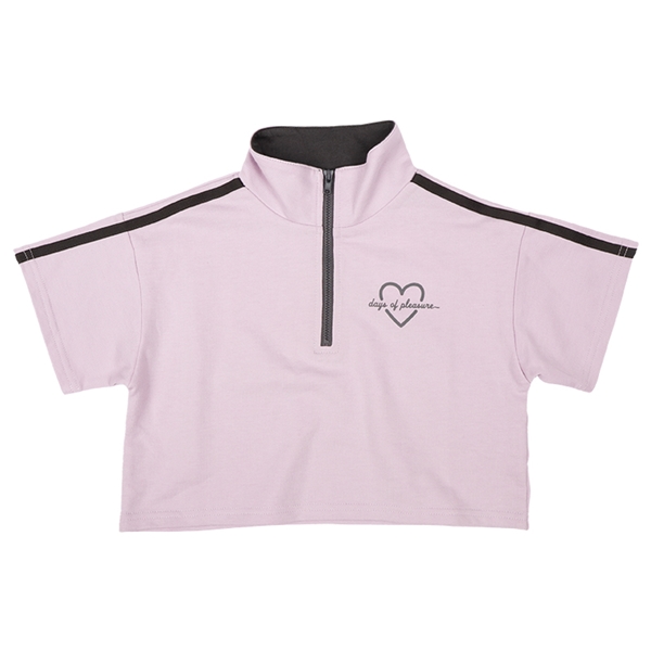 【SALE】[キッズ]ハーフジップＴシャツ パープル パープル 100cm