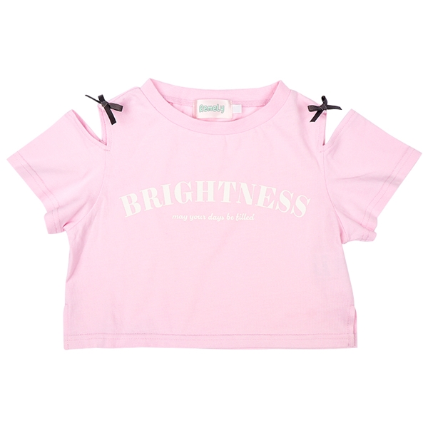 【SALE】[キッズ]肩スリットＴシャツ ピンク ピンク 100cm