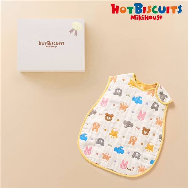 [ギフト] ガーゼスリーパーセット 【BOX付き】 マルチカラー　[ミキハウス　ホットビスケッツ] マルチカラー 新生児~3歳