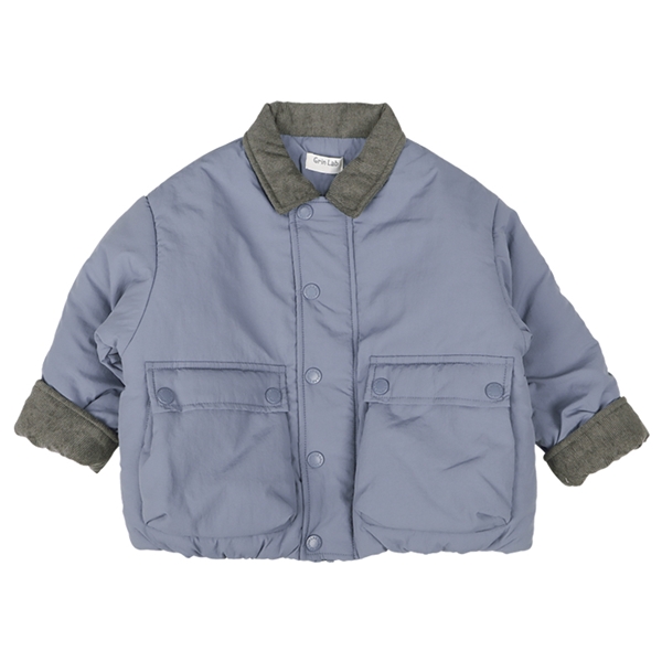 【SALE】[ベビー]襟付き中綿ジャケット　ネイビー ネイビー 80cm