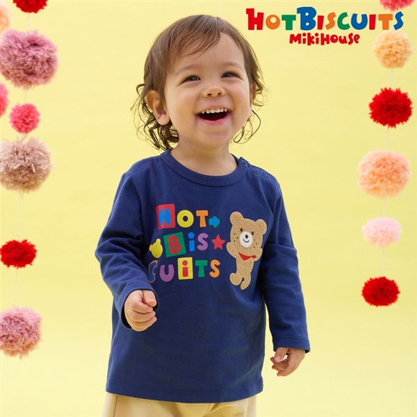 【SALE】[ベビー] Ｔシャツ ネイビー　[ミキハウス　ホットビスケッツ] ネイビー 80cm