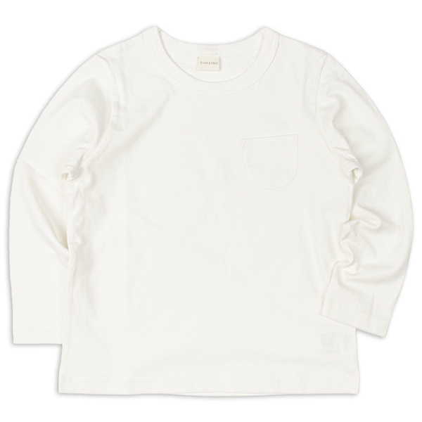【SALE】[キッズ]いつものＴシャツ　長袖　天竺素材　オフホワイト オフホワイト 130cm