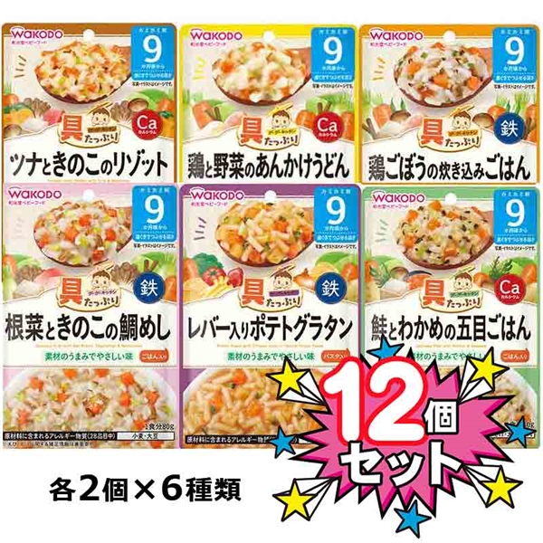 [12個セット]具たっぷり グーグーキッチン 9ヵ月 おすすめセット 6種×2袋