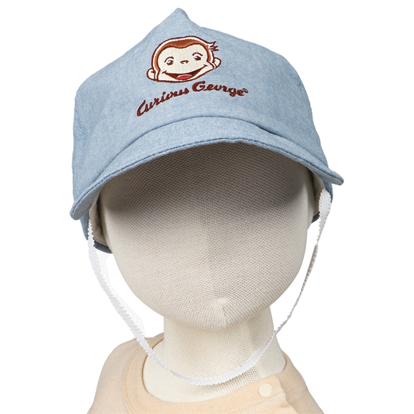 【SALE】[48～54cm]キャップ　おさるのジョージ　サックス サックス 48~50cm