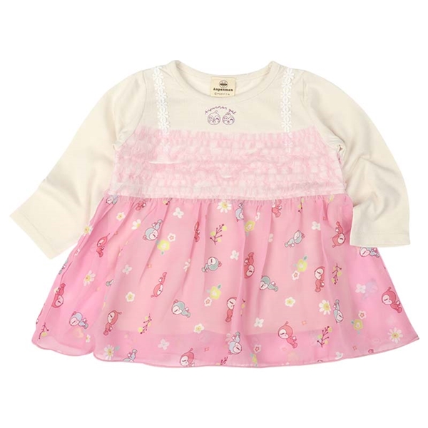 【再値下】【SALE】[ベビー]キャミフェイク長袖Ｔシャツ　アンパンマン　ピンク ピンク 80cm