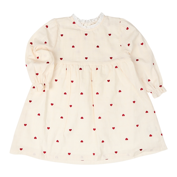 【再値下】【SALE】[キッズ]ワンピース　布帛総柄刺しゅう　アイボリー アイボリー 100cm