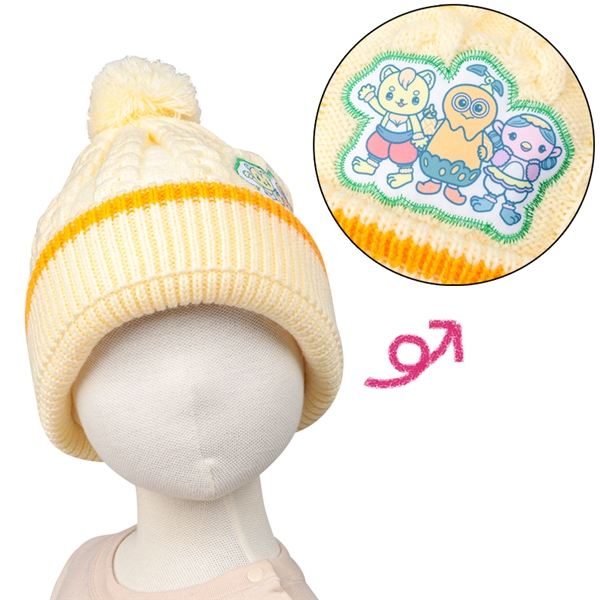 【再値下】【SALE】[50~52cm]ケーブル編ニット帽子　ファンターネ　アイボリー アイボリー 50~52cm
