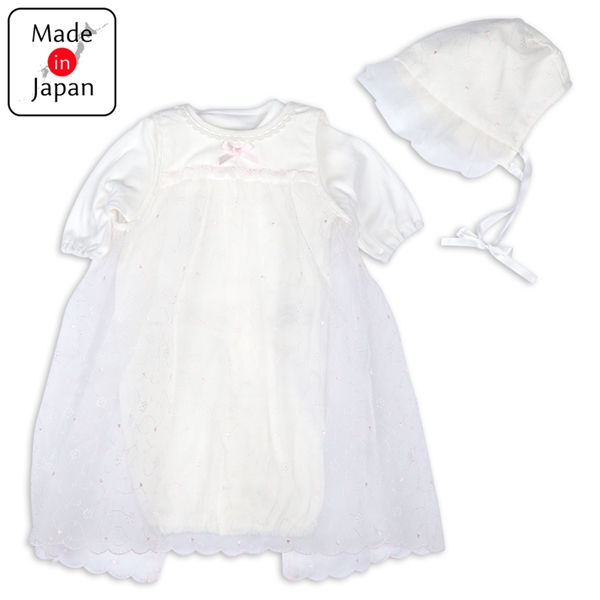セレモニードレスオール3点セット ハートおはな ピンク ピンク 50~60cm