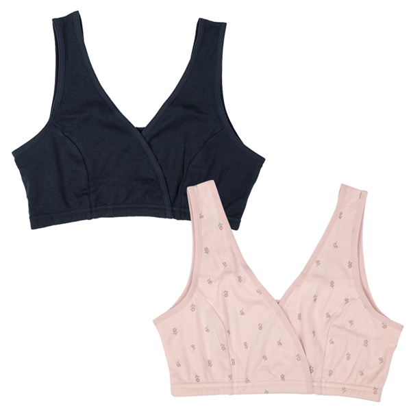 ハーフトップ２枚組　クロスオープン ピンク ピンク M