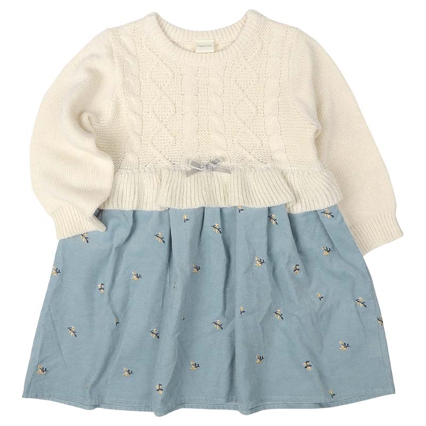 【再値下】【SALE】[キッズ]ニットコンビワンピース アイボリー アイボリー 110cm