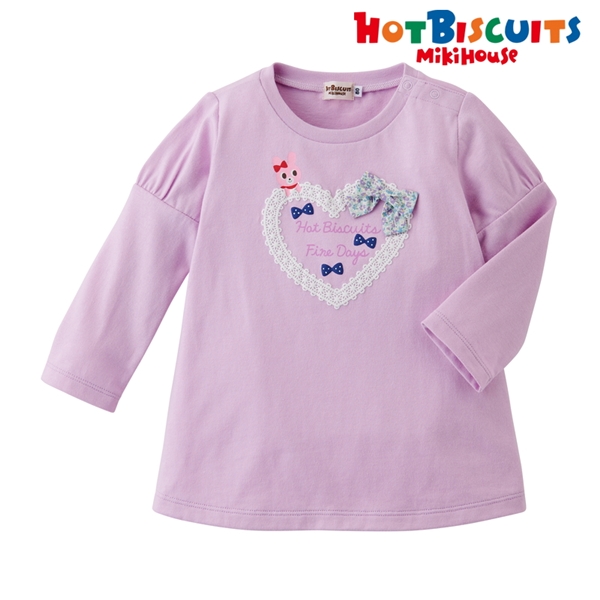 [ベビー] Ｔシャツ ラベンダー　[ミキハウス　ホットビスケッツ] ラベンダー 80cm