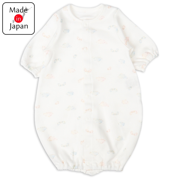 わたあめコットン　長袖ドレスオール　ピンク ピンク 50~60cm