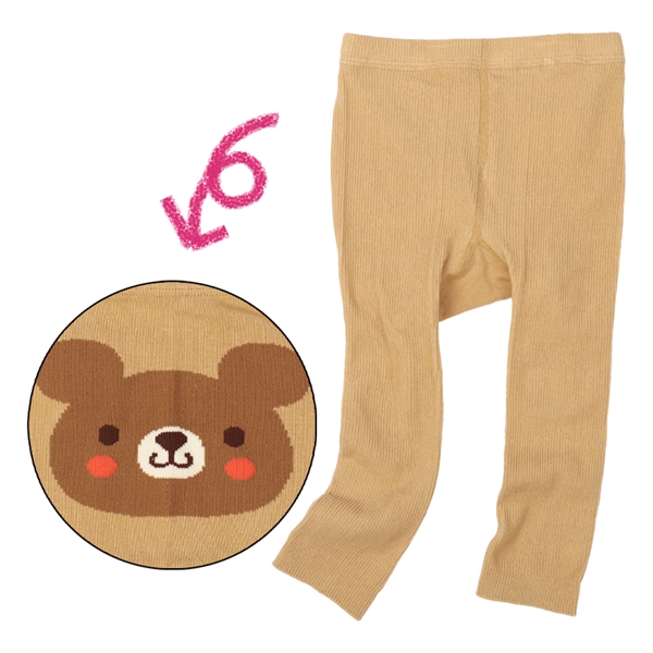 NC動物レギンス ベージュ ベージュ 70~80cm