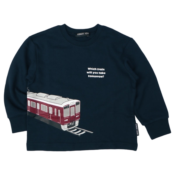 【再値下】【SALE】[ベビー]２５ＨＨ裏毛阪急電車トレーナー ネイビー ネイビー 90cm