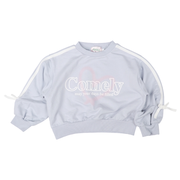 【再値下】【SALE】[キッズ]REMELY袖ライン短丈トレーナー サックス サックス 100cm
