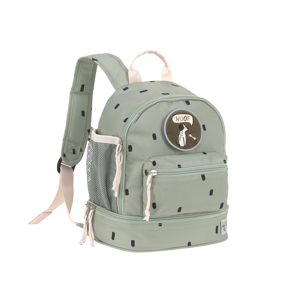 ミニバックパックハッピープリントライトオリーブ カーキ 9L