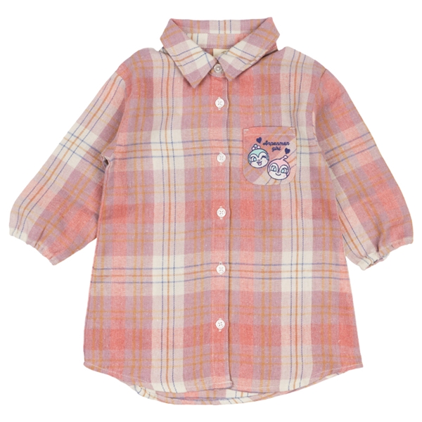【SALE】[ベビー]ロングシャツ　アンパンマン　ピンク ピンク 80cm