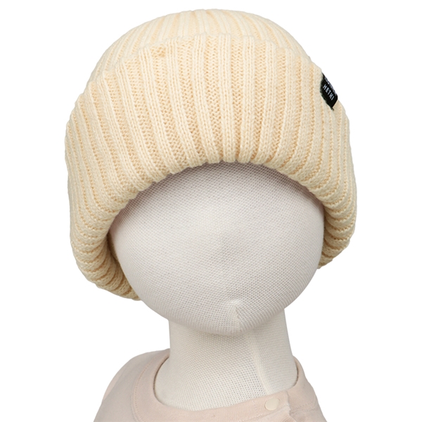 【SALE】[48~54cm]ニット帽　ワンカラー　アイボリー アイボリー 48~50cm