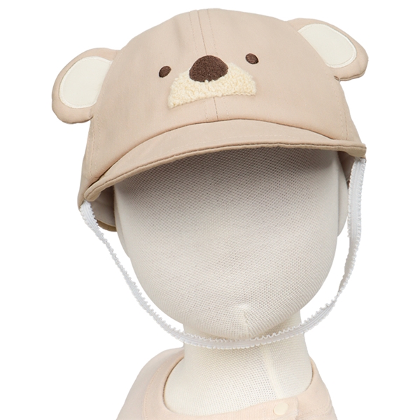 【SALE】[48~54cm]キャップ　アニマル　ベージュ ベージュ 48~50cm