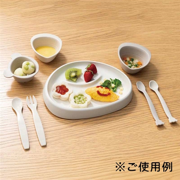 【通販限定】パクッ！を楽しく さんかく 食器セット ベージュ