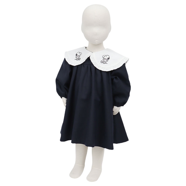 【再値下】【SALE】[ベビー]衿つきワンピース　SNOOPY ネイビー 90cm