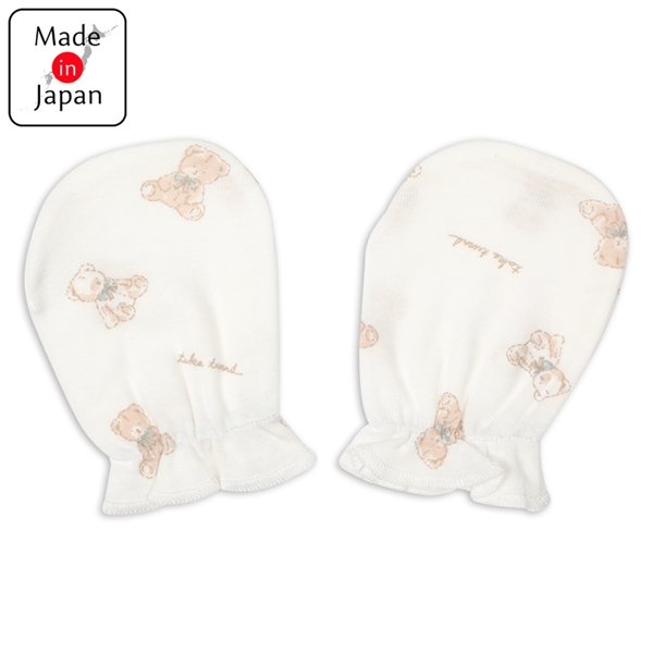 [日本製]フライスミトン　くま　ベージュ ベージュ