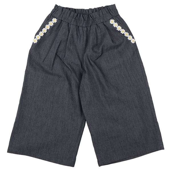 【SALE】[ベビー]１０分丈ワイドパンツ　ネイビー ネイビー 80cm
