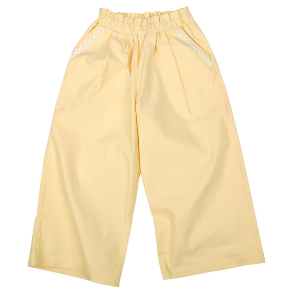 【SALE】[キッズ]１０分丈ワイドパンツ　イエロー イエロー 100cm