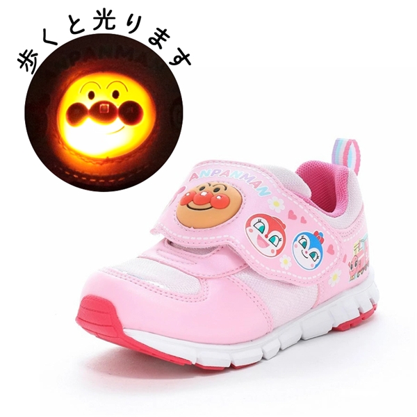 [14.0~16.0cm]光るシューズ　アンパンマン　Ｃ１８５　ピンク ピンク 16.0cm