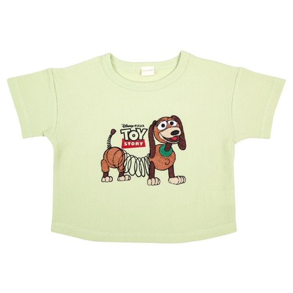 【SALE】[キッズ]半袖Ｔシャツ　ワンポイント　ディズニー　スリンキー キミドリ 100cm