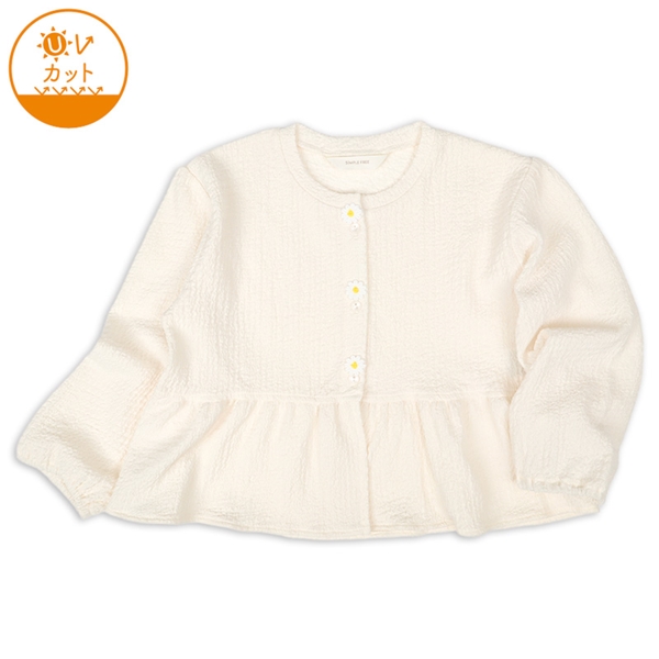 【SALE】[キッズ]UVカーディガン　オフホワイト オフホワイト 120cm