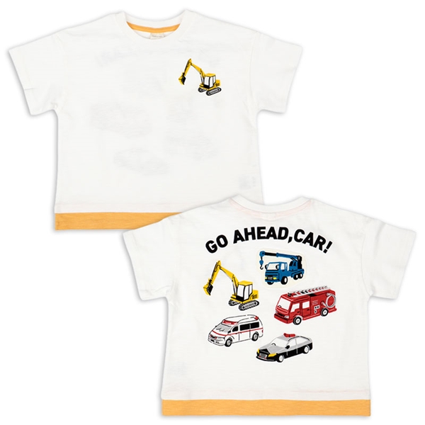 [キッズ]半袖　Ｔシャツ　バックプリント　オフホワイト オフホワイト 120cm
