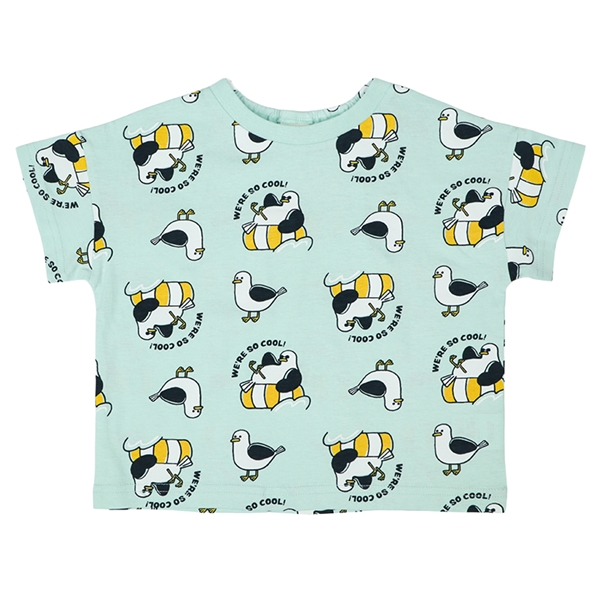 [ベビー]半袖　Ｔシャツ　総柄　ペパーミント ペパーミント 70cm