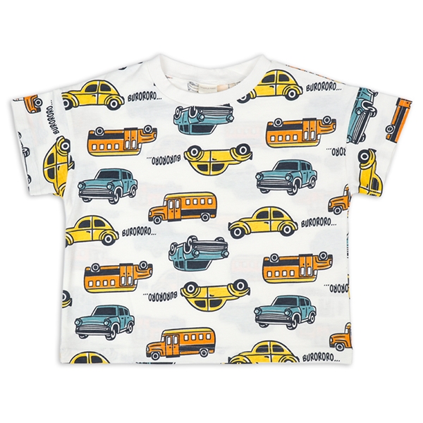 [キッズ]半袖　Ｔシャツ　総柄　オレンジ オレンジ 110cm