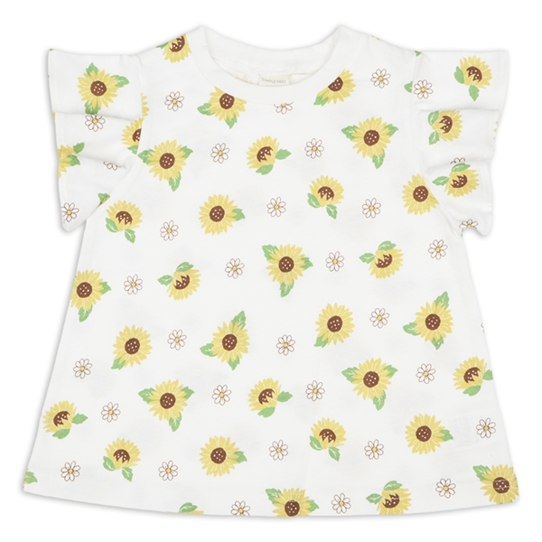 [キッズ]半袖　Ｔシャツ　総柄　イエロー イエロー 100cm