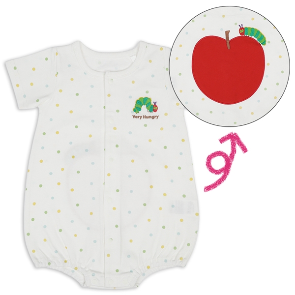 【SALE】半袖プレオール　はらぺこあおむし　アイボリー アイボリー 60cm