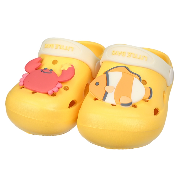 [13.0~16.0cm]コロンとしたＥＶＡサンダル　イエロー イエロー 15.0cm