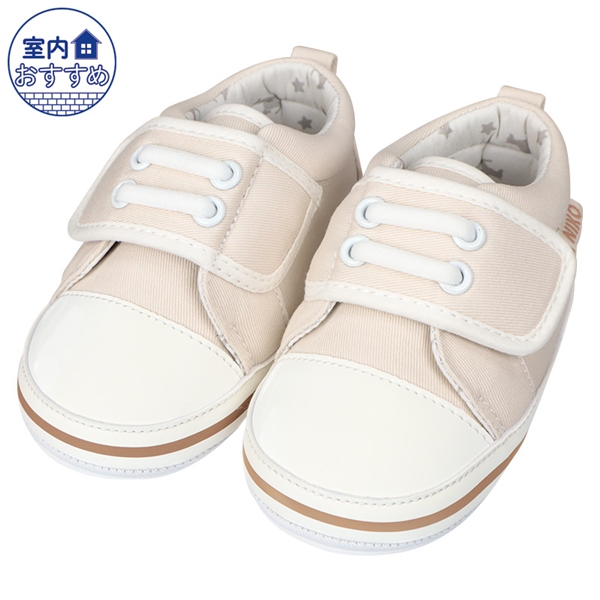 室内履き[11.0~12.5cm]NIKONIKOファーストシューズ　アイボリー アイボリー 11.0cm